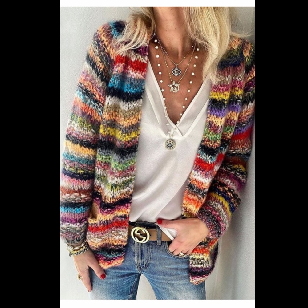 Medium weight cardigan.